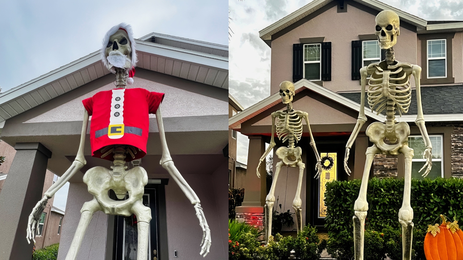 12ft tall skeletons for Halloween