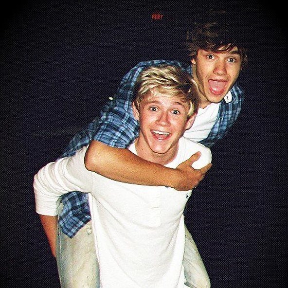 Niall Horan pictured with Liam back in their boyband days