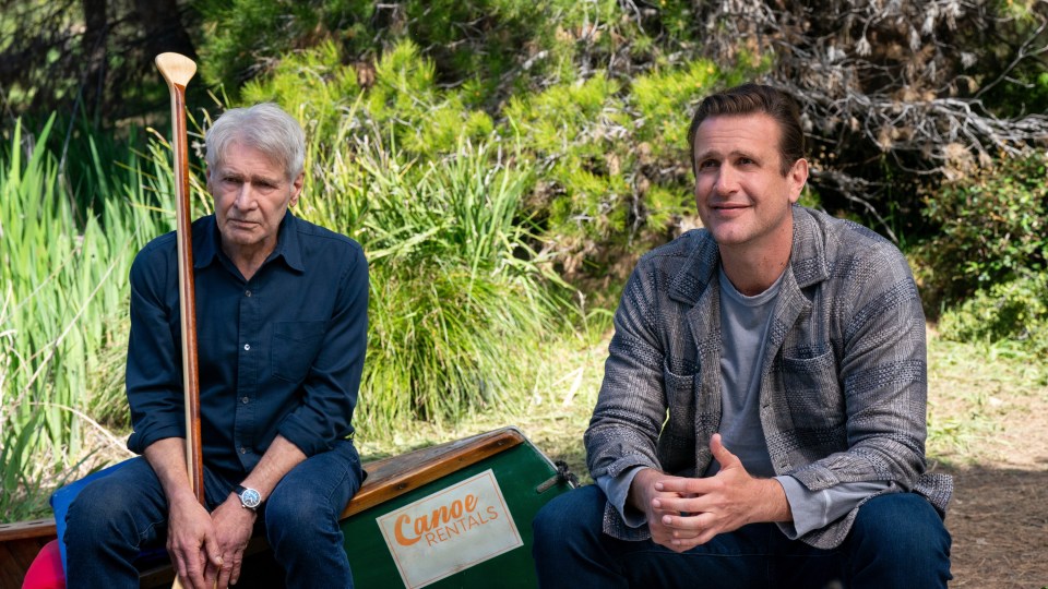 Harrison Ford as Dr Paul Rhodes and Jason Segel as Jimmy Laird.