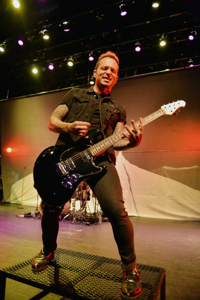 Nick Martin of Sleeping With Sirens performs on stage during Threesome Tour at The Fillmore Miami Beach