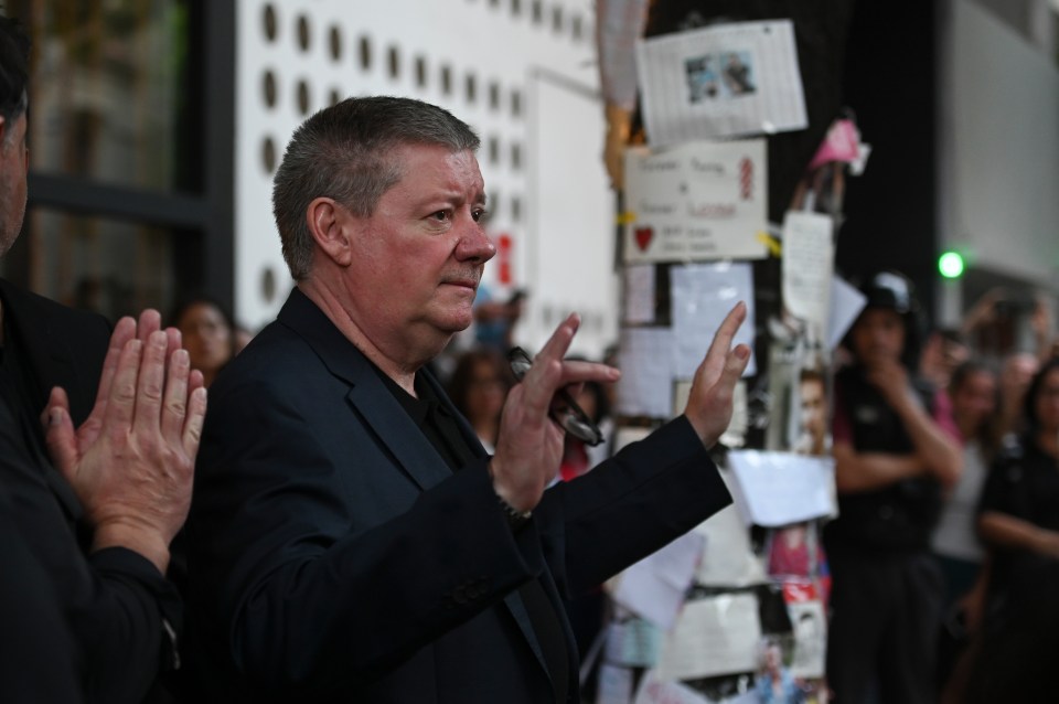 Liam's Geoff Payne visiting a memorial outside the Casa Sur Hotel