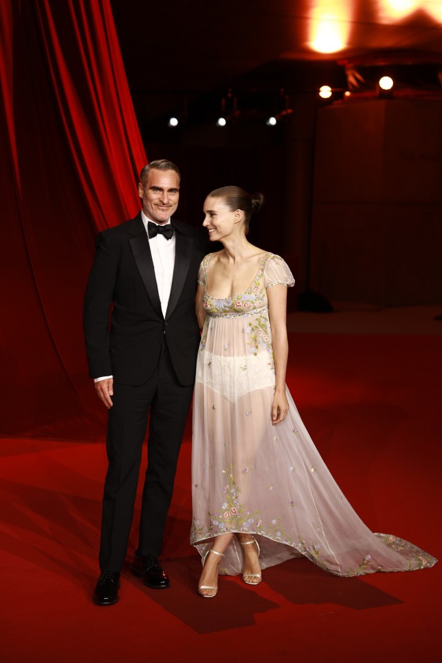 The pair put on a loved-up display on the red carpet