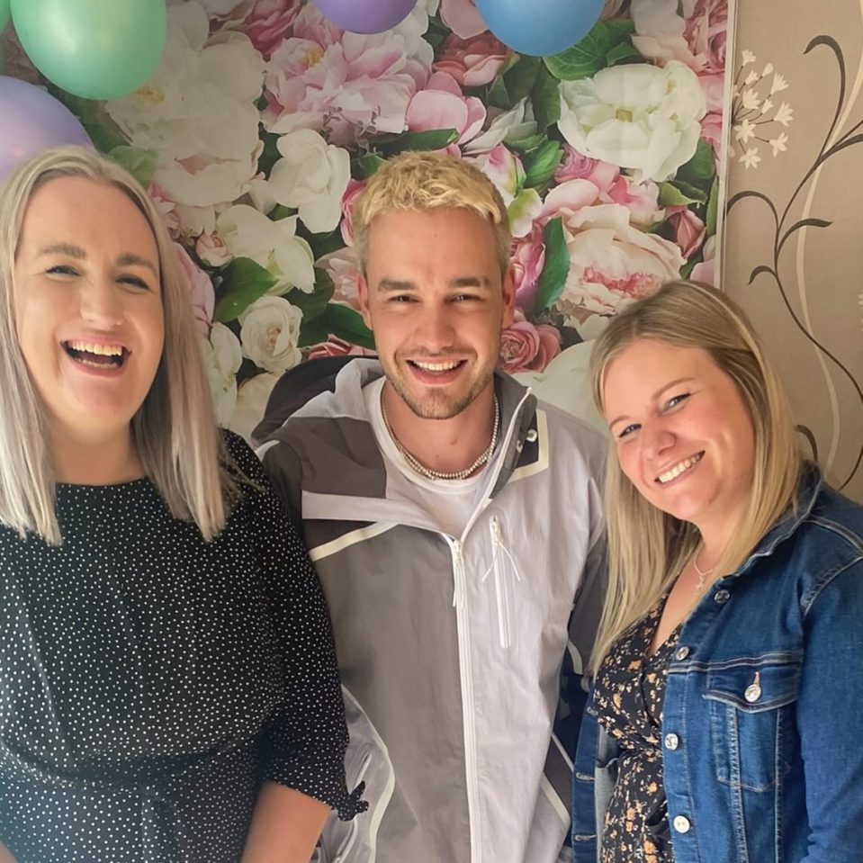 Liam with his two sisters Ruth and Nicola