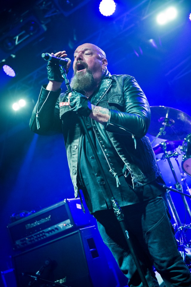 Paul performing live on stage at the 2013 Hard Rock Hell festival in Pwllheli, Wales