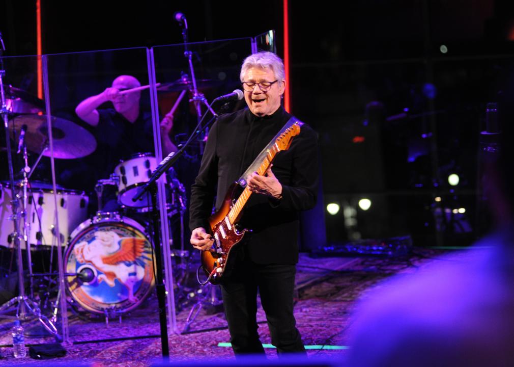 Steve Miller Band performs on stage in New York.