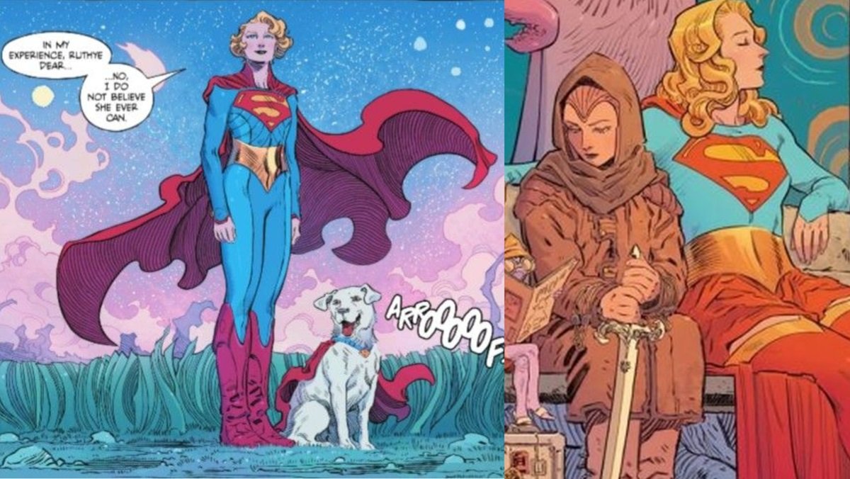 Panels by artist Bilquis Evely for Supergirl: Woman of Tomorrow.