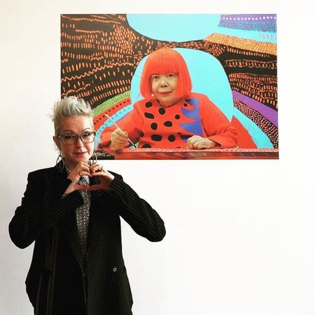 Cyndi Lauper visits the Yayoi Kusama museum in Japan