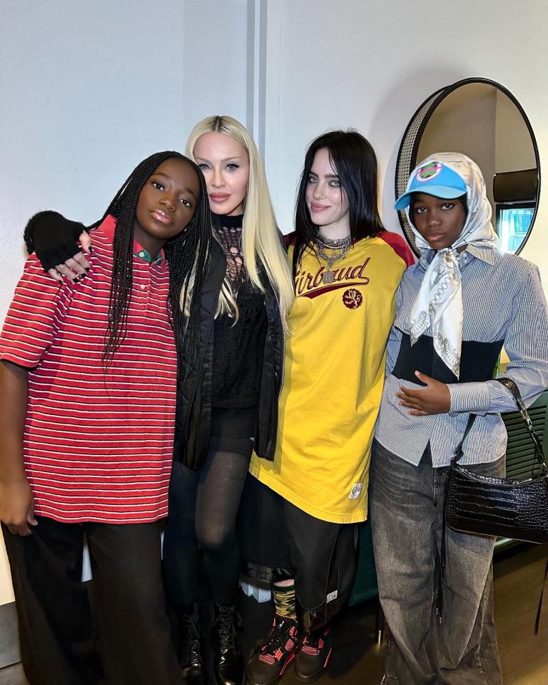 Madge took daughters Stella and Estere to see Billie Eilish sing in New York