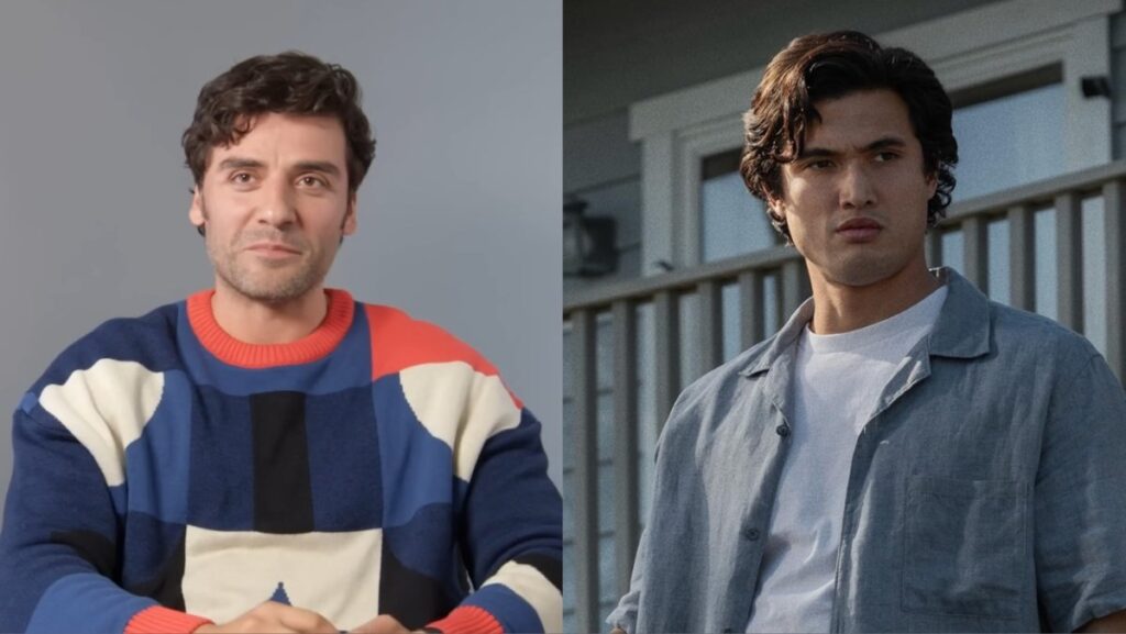 (L) Oscar Isaac and (R) Charles Melton