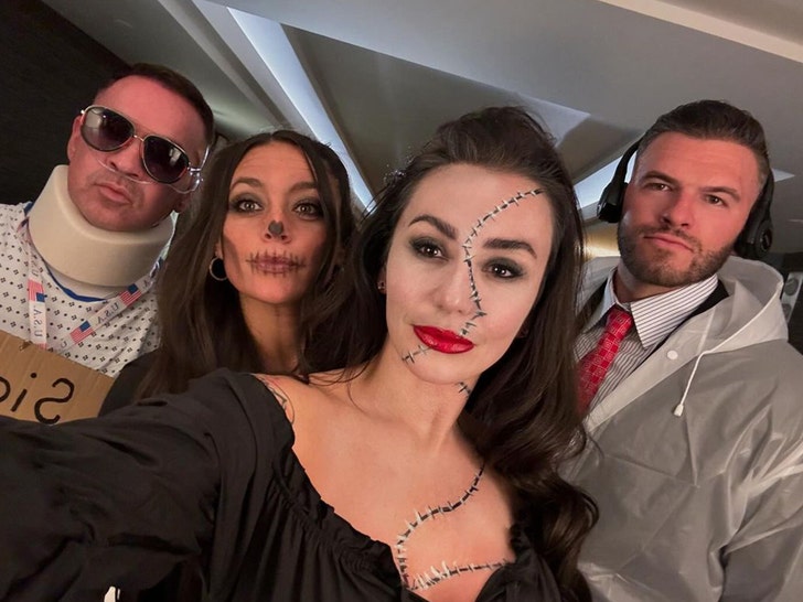 Mike Sorrentino, JWoww, Sammi Sweetheart, and Zack Clayton halloween