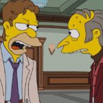 Younger Abe Simpsons with young but still old Mr Burns on the Simpsons