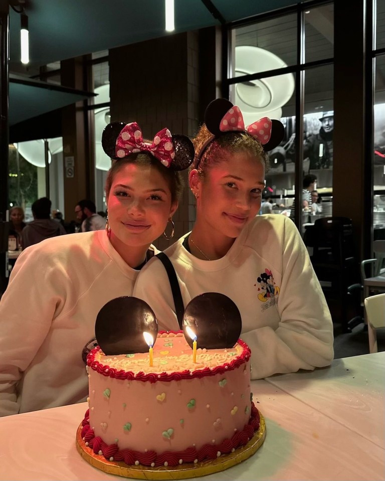 The girls marked the special day with a trip to Disneyland California