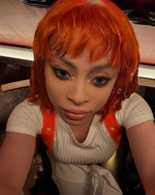 Ice Spice dresses as Leeloo from the Fifth Element