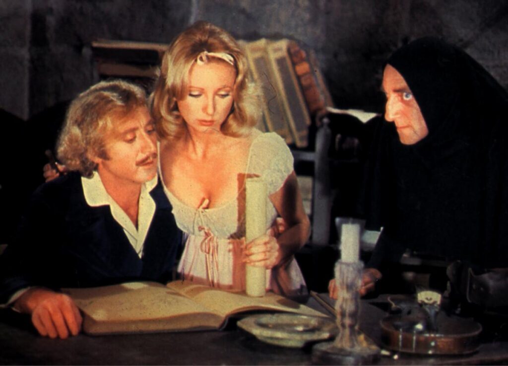 Gene Wilder, Teri Garr and Marty Feldman in a scene from the movie "Young Frankenstein."