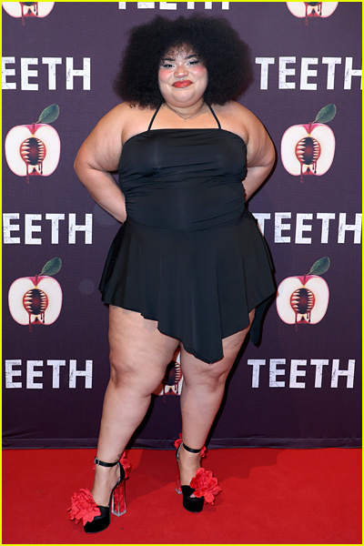 Micaela Lamas at the Teeth Off Broadway opening