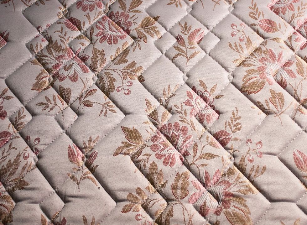 An old patterned mattress