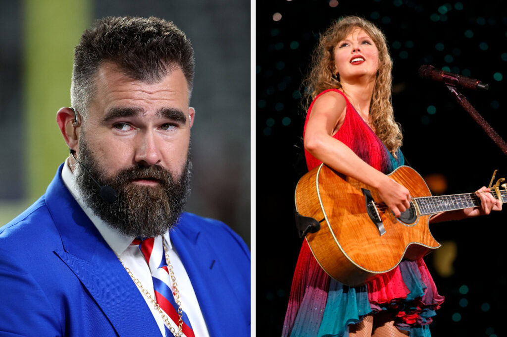 A Photo Of Jason Kelce Allegedly Asleep During Taylor Swift's Eras Tour Is Going Viral, And It's Pretty Hilarious