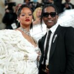 Rihanna and Rocky at the 2023 Met Gala in New York City. In a recent interview, the rapper jokingly revealed the place the pop star "fell in love with me."