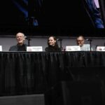 (L-R)  Anjelica Huston, Christopher Lloyd, Christina Ricci, Jimmy Workman and Carel Struycken speak during "The Addams Family" panel at 2024 Los Angeles Comic Con at Los Angeles Convention Center on October 05, 2024 in Los Angeles, California. (Photo by Chelsea Guglielmino/Getty Images)