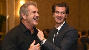 andrew garfield and mel gibson laughing