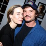 Sarah Paulson and Pedro Pascal pose backstage at the hit play "Appropriate"