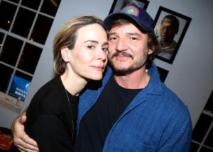 Sarah Paulson and Pedro Pascal pose backstage at the hit play "Appropriate"