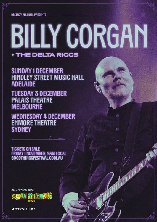 BILLY CORGAN Announces December 2024 Solo Tour Of Australia