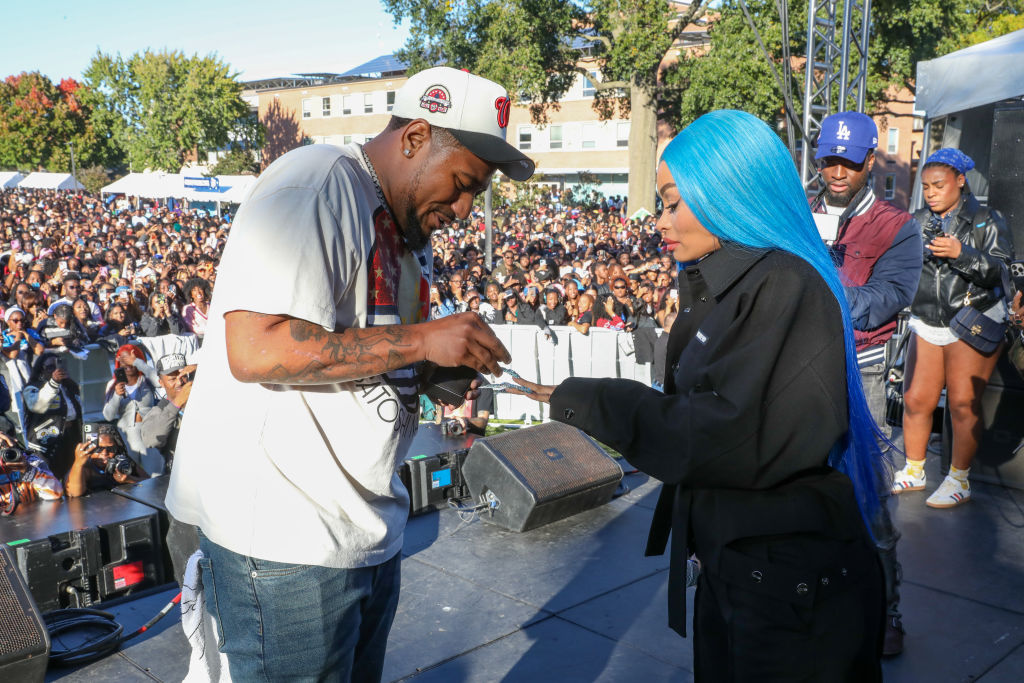 Derrick Milano proposes to Blac Chyna at Howard University Yardfest