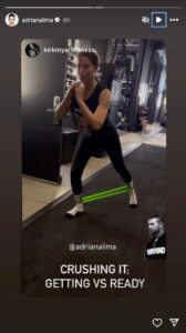 Brazilian Model Adriana Lima in Two-Piece Workout Gear is "Crushing It"