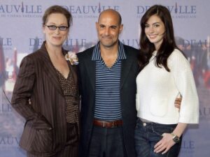 Streep, Tucci and Hathaway at the Deauville American Film Festival for "Prada" in 2006.