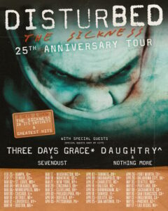 DISTURBED Announces 'The Sickness 25th Anniversary Tour'