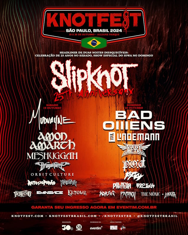 ELOY CASAGRANDE Performs In His Home Country Of Brazil With SLIPKNOT For First Time