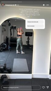 Fitness Influencer Meggan Grubb in Two-Piece Workout Gear is "Ready to Build'