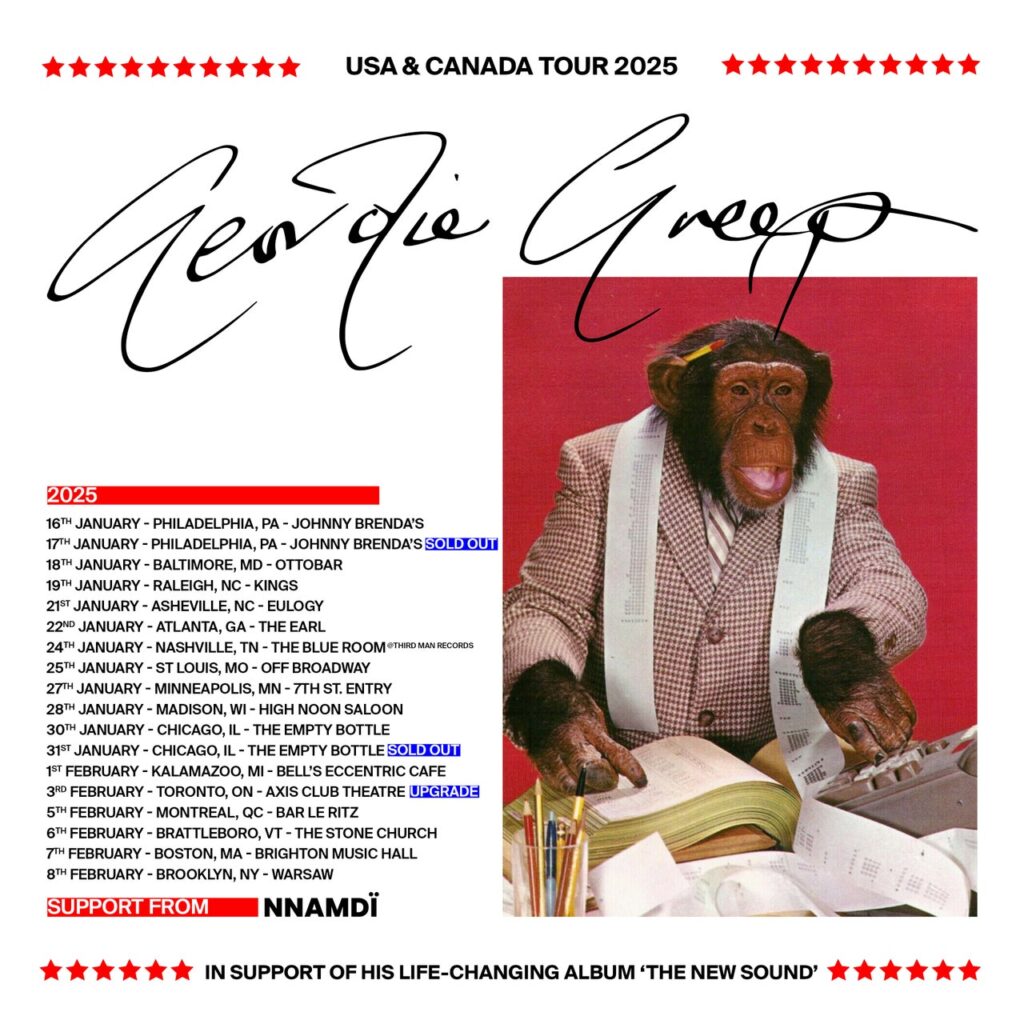 Geordie Greep: USA & Canada Tour 2025