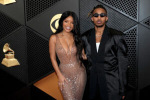 Halle Bailey and DDG attend 66th GRAMMY Awards - Arrivals