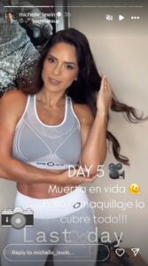 IFBB Pro Michelle Lewin in Two-Piece Workout Gear Says "My Abs are Poppin'"