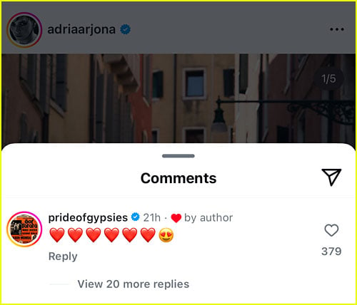 Jason Momoa comment on Adria Arjona post