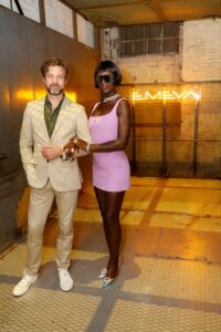 Joshua Jackson, left, and Jodie Turner-Smith are pictured Sept. 7, 2023, in New York City.