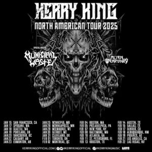 KERRY KING Announces First-Ever Solo Headlining Tour With MUNICIPAL WASTE And ALIEN WEAPONRY