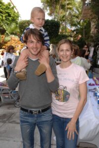 Kelly Rutherford and her ex-husband Daniel Giersch with their son, Hermés, in 2008.