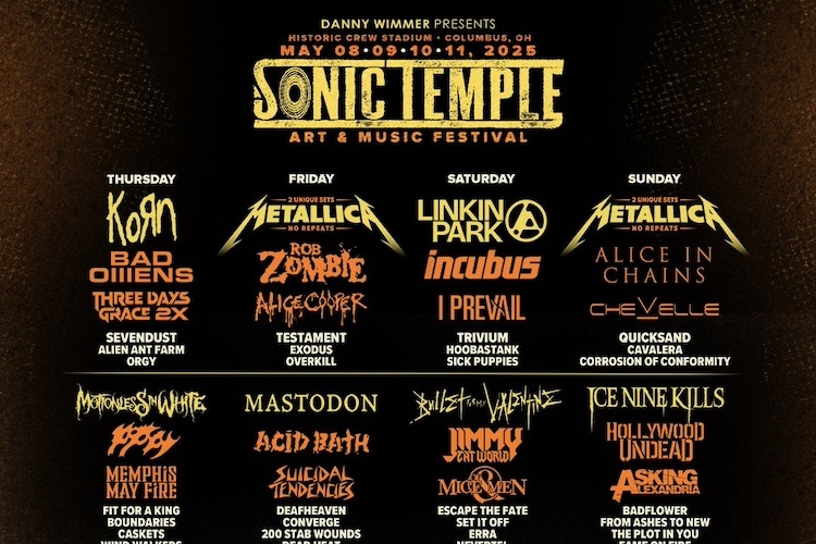 Linkin Park, Metallica, Bad Omens & More To Play Sonic Temple Festival 2025