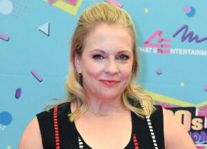 Melissa Joan Hart In Workout Gear Lifts Weights At the Gym