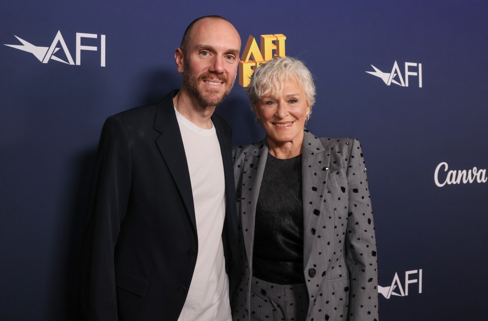 Charlie was all smiles as he posed with Glenn Close at the movie premiere in Los Angeles