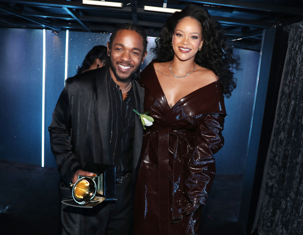 Rihanna & Kendrick Lamar -60th Annual GRAMMY Awards - Backstage