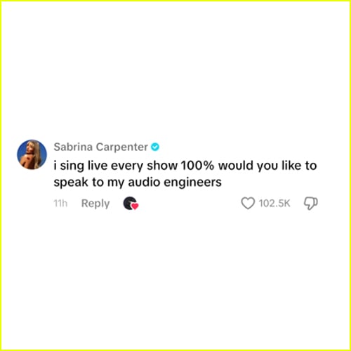 Sabrina Carpenter comment