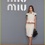 Addison Rae at the Miu Miu show