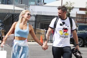 Brian Austin Green all smiles hand in hand with Sharna Burgess on Friday 01 Oct 2021