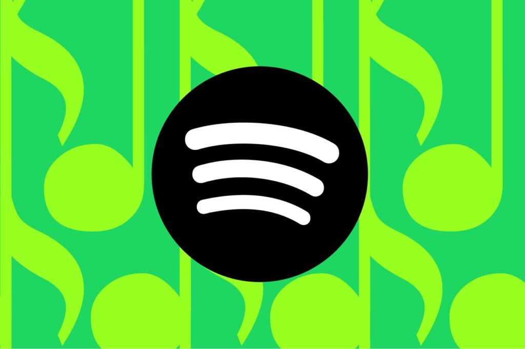 Vector illustration of the Spotify logo.