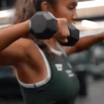 Tennis Player Leylah Fernandez in Two-Piece Workout Gear Visits Beijing