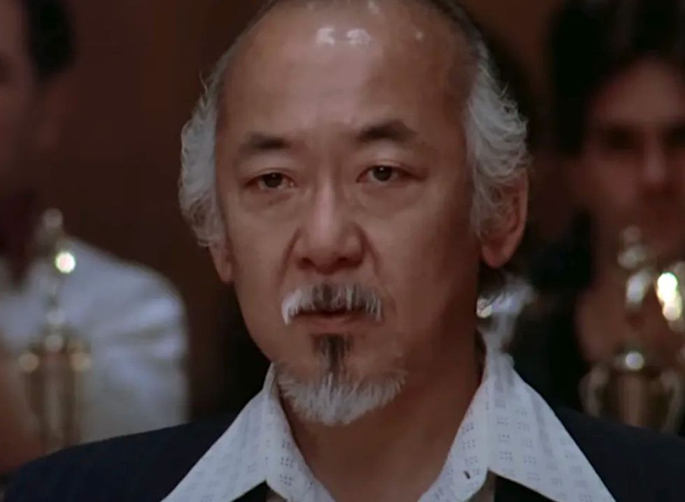 Mr. Miyagi in The Karate Kid